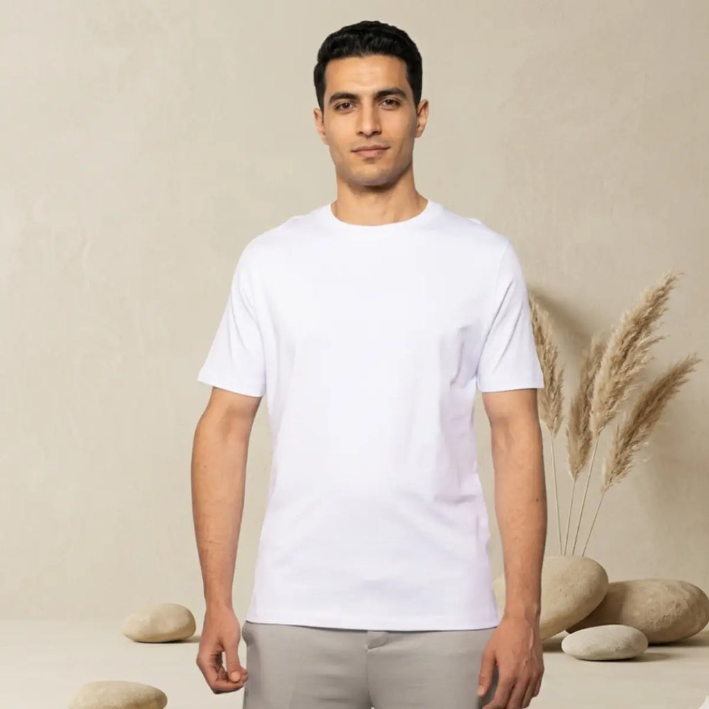 Basic Wear | Basic T-Shirt for Men – t shirt ( Cotton ) – White