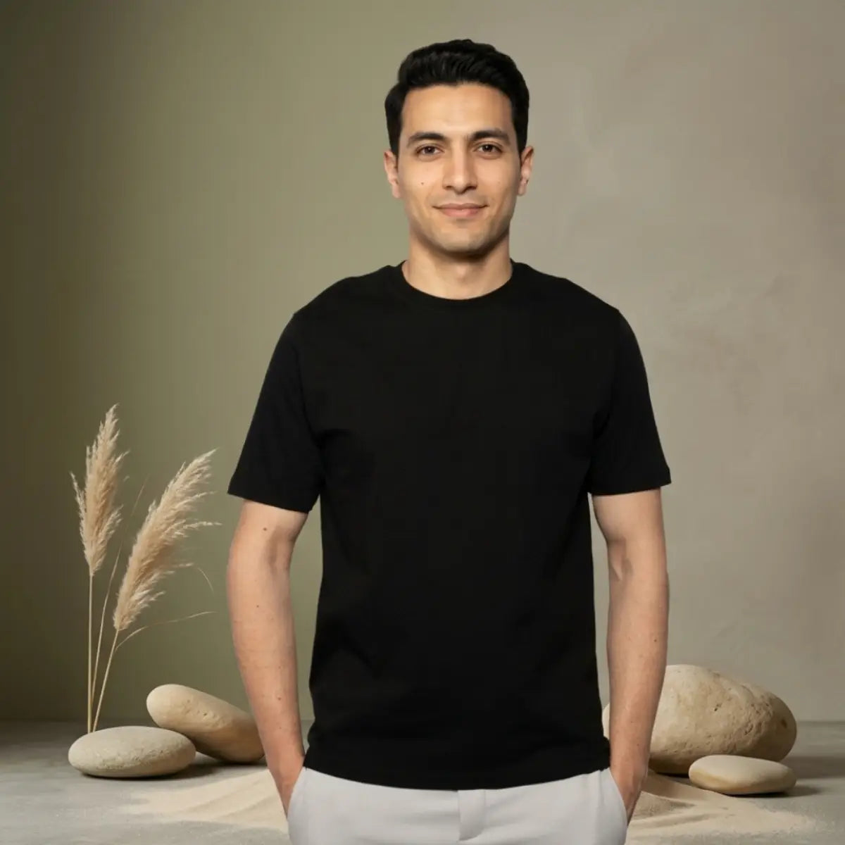 Basic Wear | Basic T-Shirt for Men – t shirt ( Cotton ) – Black
