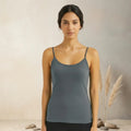 Basic Wear | Scoop Neck Tank Top – Viscose (Cotton) – Iron Grey