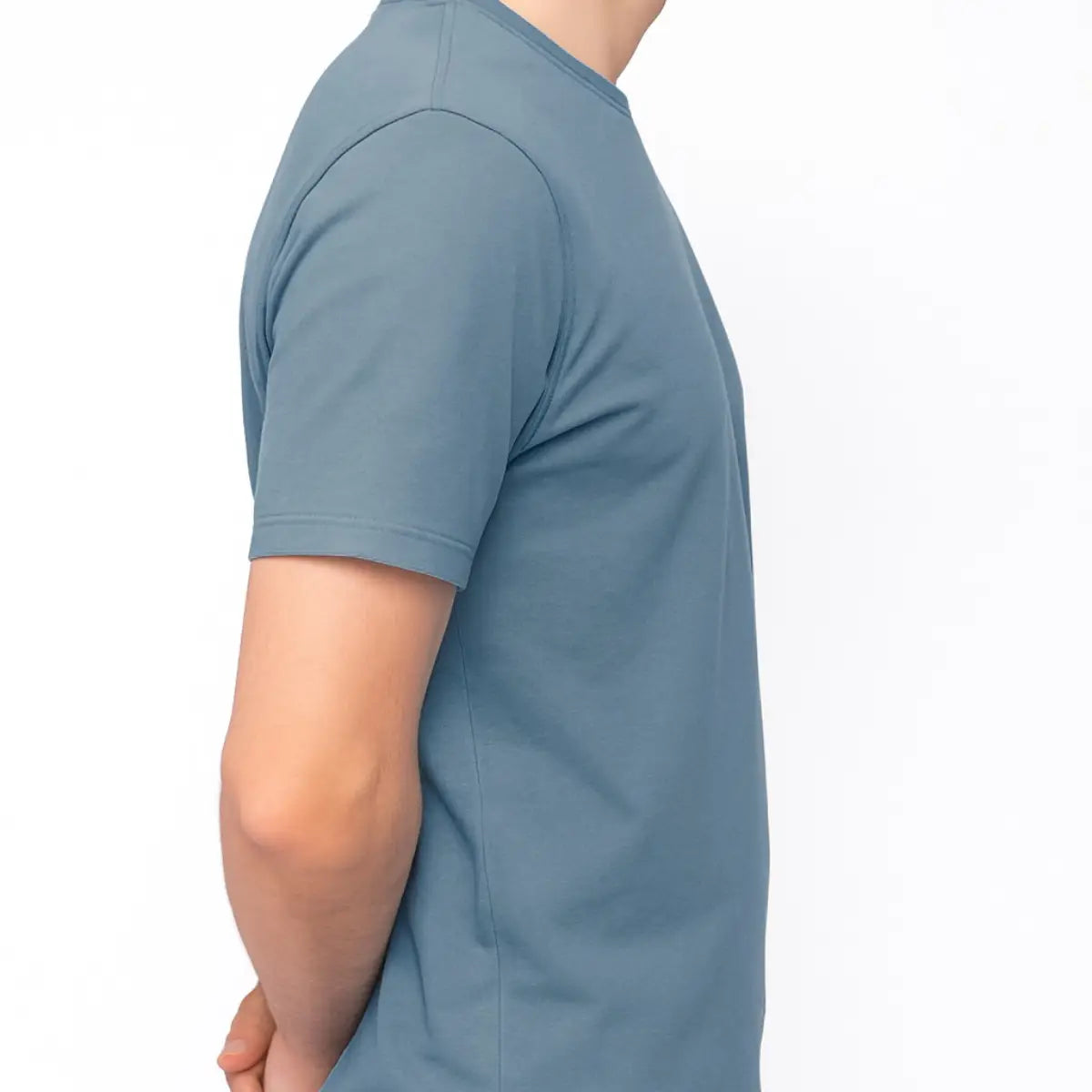 Basic Wear | Basic T-Shirt for Men – t shirt ( Cotton ) – Steel Blue