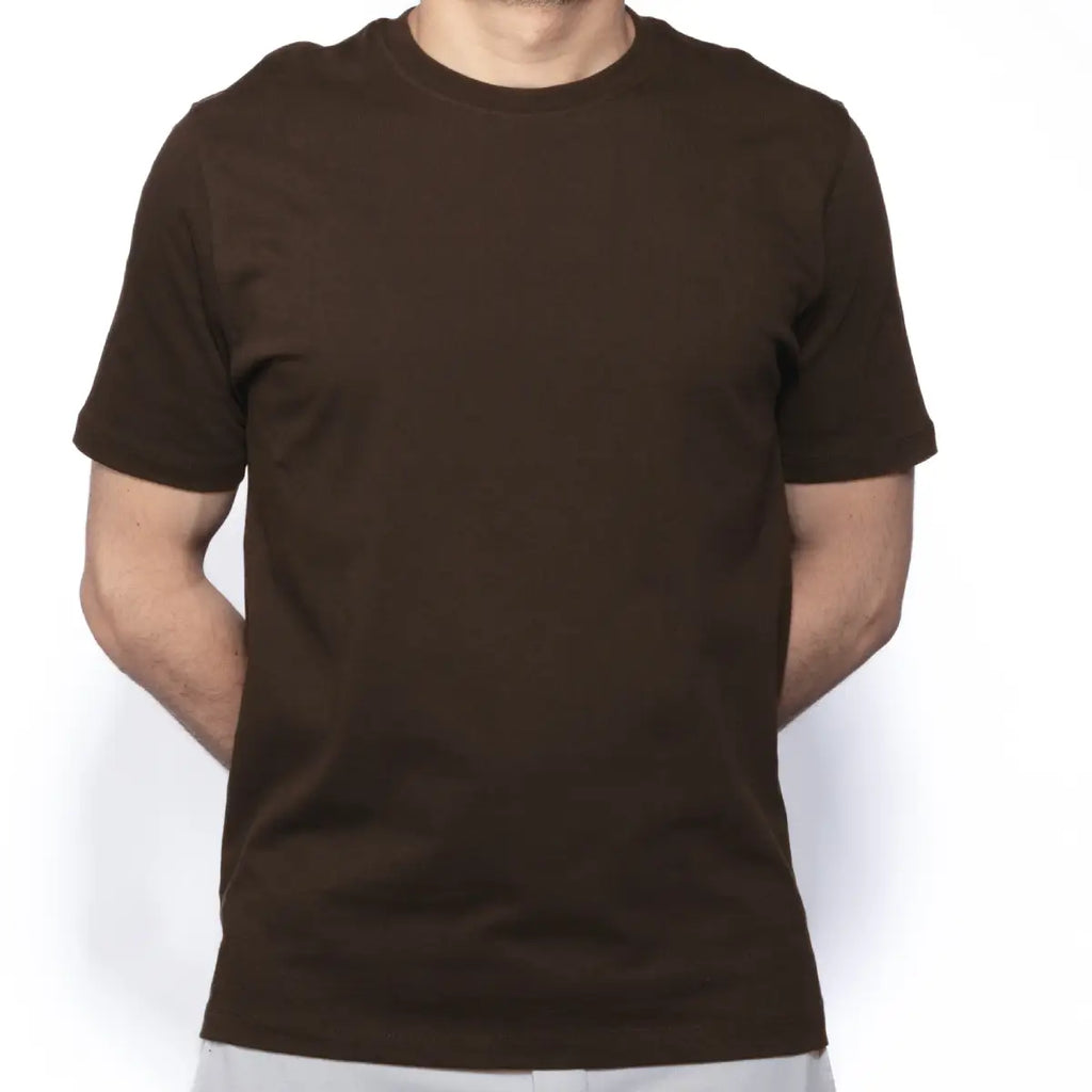 Basic Wear | Basic T Shirt for Men – t shirt ( Cotton ) – Brown