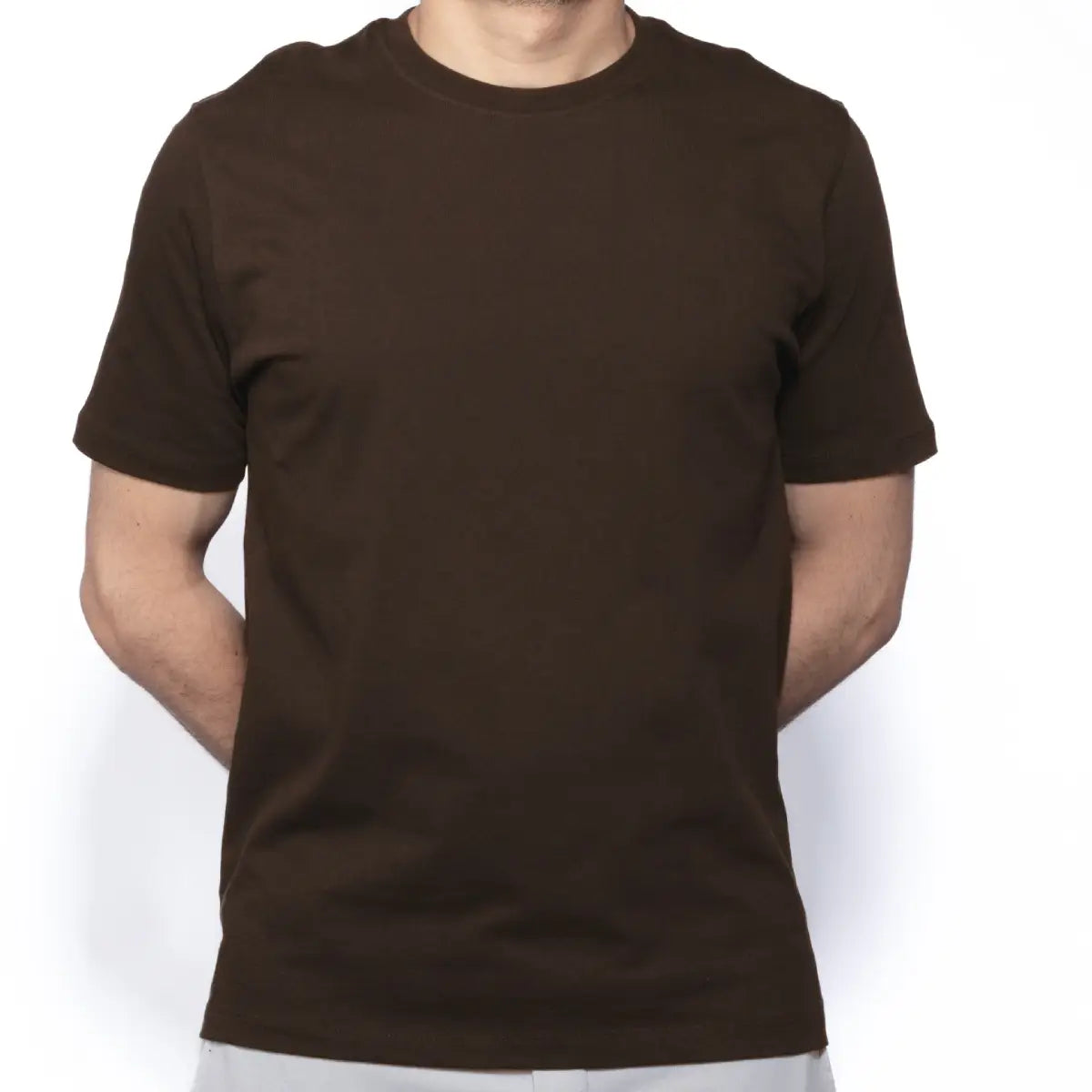 Basic Wear | Basic T Shirt for Men – t shirt ( Cotton ) – Brown