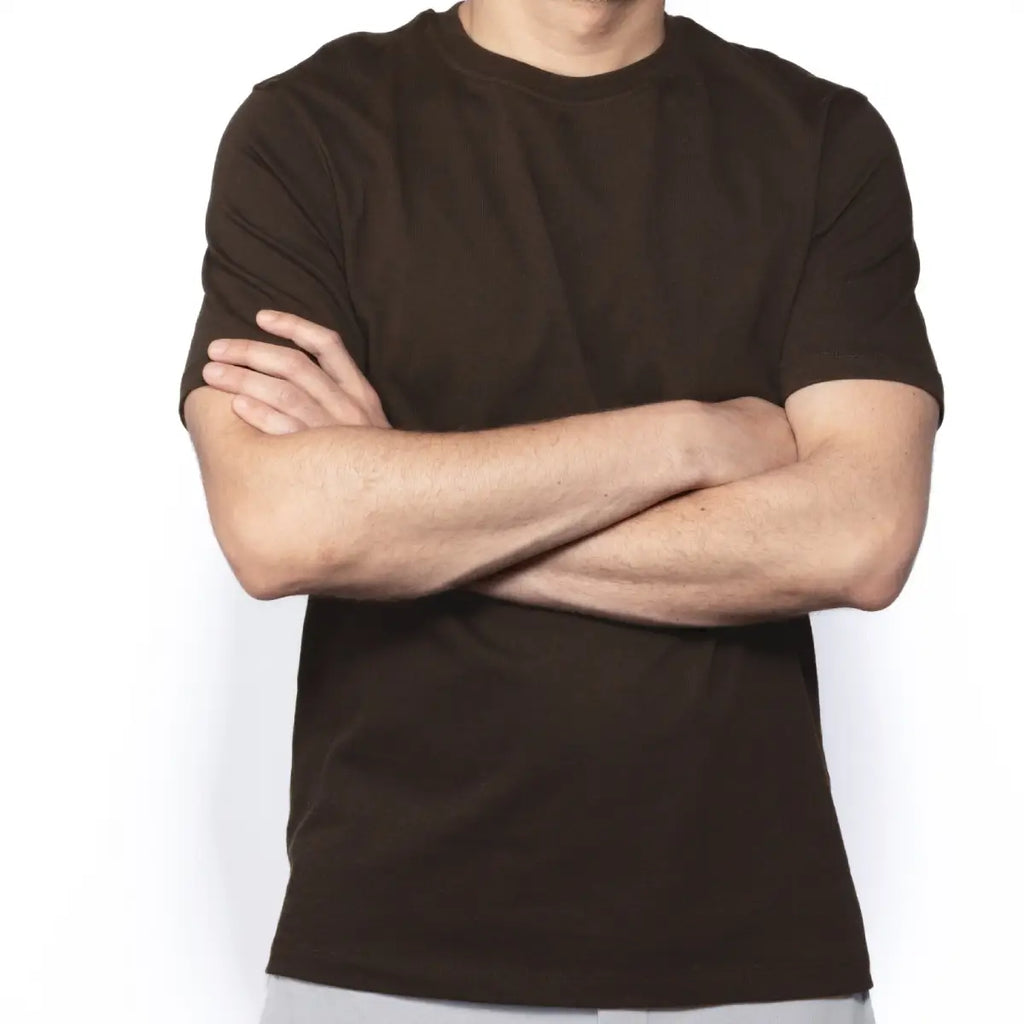 Basic Wear | Basic T Shirt for Men – t shirt ( Cotton ) – Brown