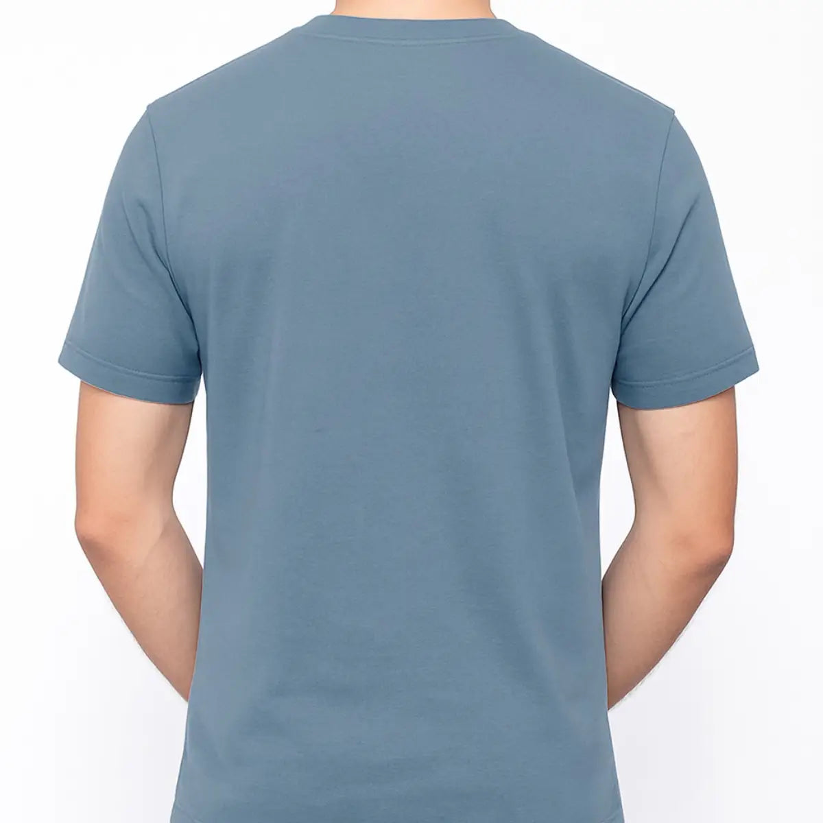 Basic Wear | Basic T-Shirt for Men – t shirt ( Cotton ) – Steel Blue