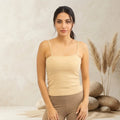 Basic Wear | Square Neck Tank Top – Viscose (Cotton) – Beige