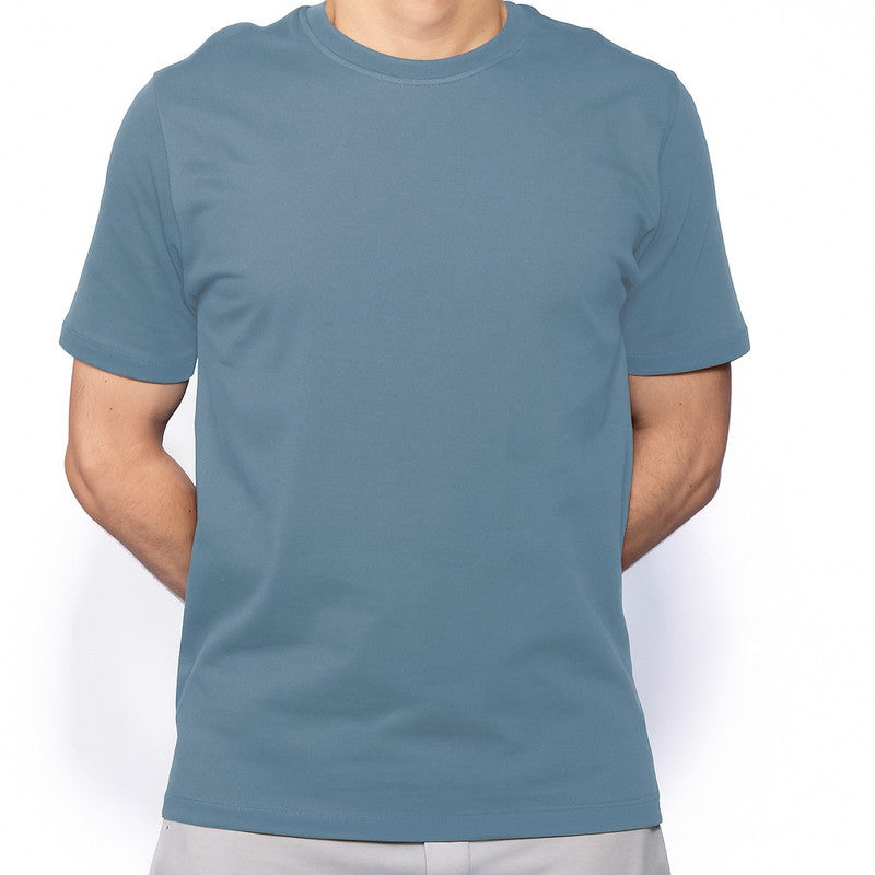 Basic Wear Premium Quality Indigo Basic T-shirt For Men