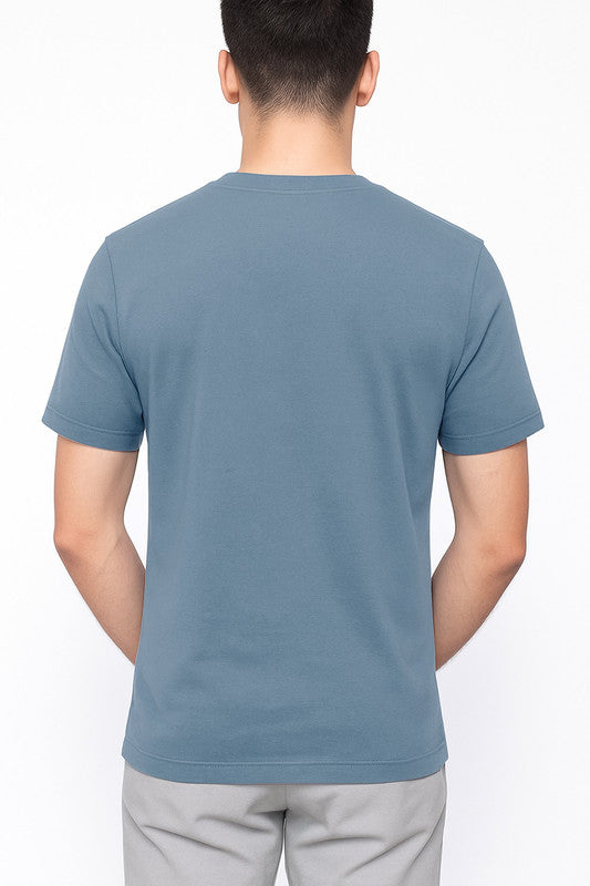 Basic Wear Premium Quality Indigo Basic T-shirt For Men